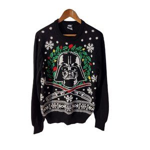 Star Wars Darth Vader Men's Medium Snowflake Ugly Christmas Sweater